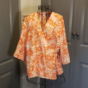 👚SUNDANCE SILK WRAP BLOUSE👚